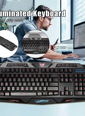 Gaming Keyboard Computer Keyboard Gamer Three-color Backlit