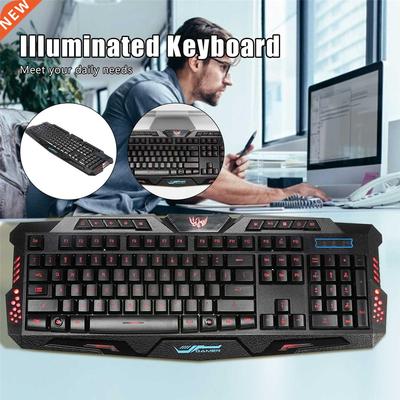 Gaming Keyboard Computer Keyboard Gamer Three-color Backlit