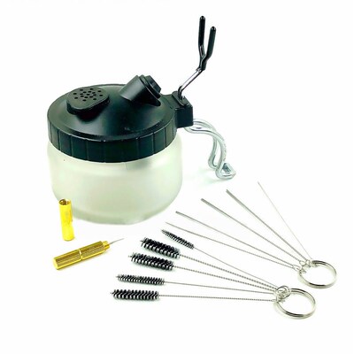 Airbrush Cleaning Pot Stabilizer Glass Jar Bottles Holder Pa