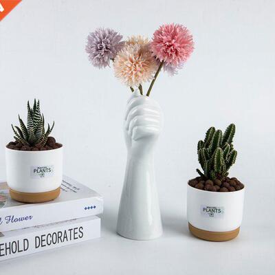 ceramics vase Nordic style Golden Hand Vase Flowers Modern H