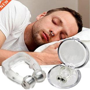4pcs Silicone Anti Snore Magnet Nose Clip Snoring Stopper wi