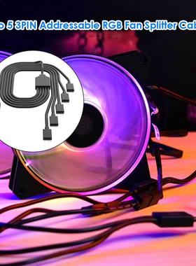 Splitter Cable Computer Accessories 1 to 5 3PIN ARGB Fan Spl