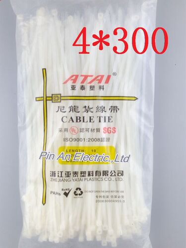 250pcs 4mm*300mm Nylon cable ties 4*300