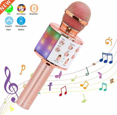 Wireless Karaoke Microphone Bluetooth Handheld Portable Spea