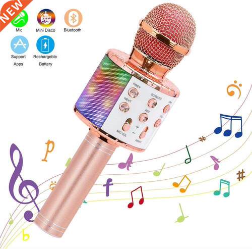 Wireless Karaoke Microphone Bluetooth Handheld Portable Spea