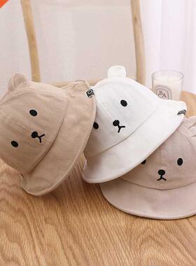 Spring Summer Baby Bucket Hat Cute Bear Ear Newborn Panama C