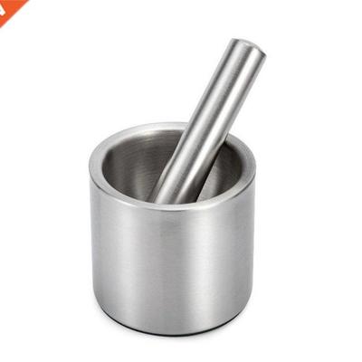 Stainless Steel Mortar Pestle Set Pugging Pot Garlic Spice G