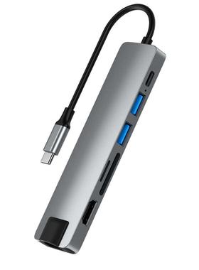 7 in 1 Type-C US C to HDMI-compatile-Compatile Hu with P