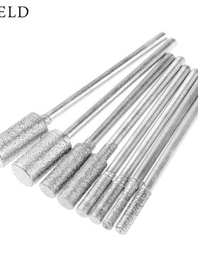 8Pcs/set Diamond Cutting Grinding Head Mounted Points Bit 2.