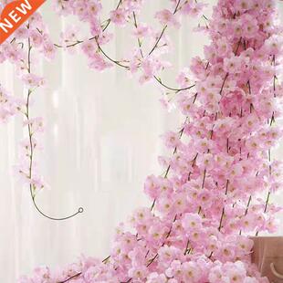 2.2m artificial cherry blossom flower rattan wedding wreath