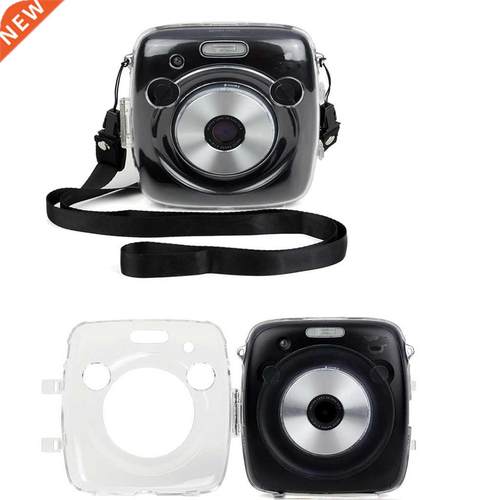 Clear Hard Case Protector Cover With Strap for Fujifilm Inst