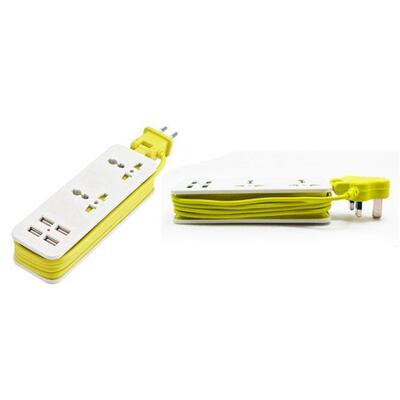 2 Pcs Extension Electrical Socket Portable Charging Ports US