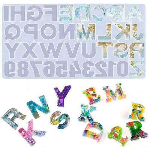 Letter A to Z Mold Alphabet & Number Silicone Molds Cake