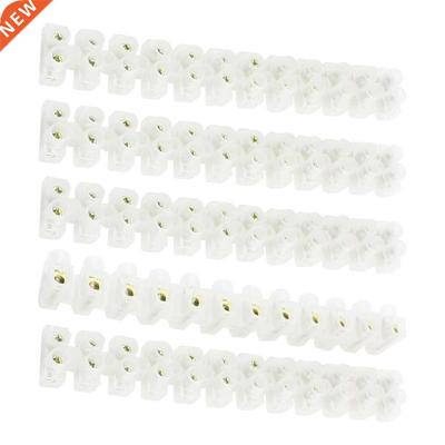 5 Pcs X3-0512 400V 5A 12 Position 2 Row Screw Terminal Block