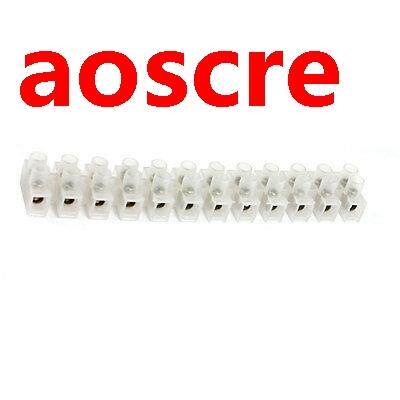 5pcs Double Row 12 Position Barrier Block Terminal Strip Cle