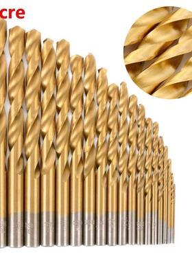 19Pcs High Speed Steel Diamond Drill Bit Set Titanium Coated