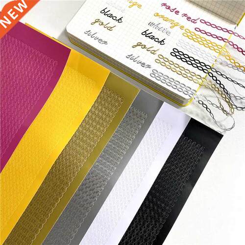 Korean Ins Bronzing Striped Chain Stickers DIY Creative Hand