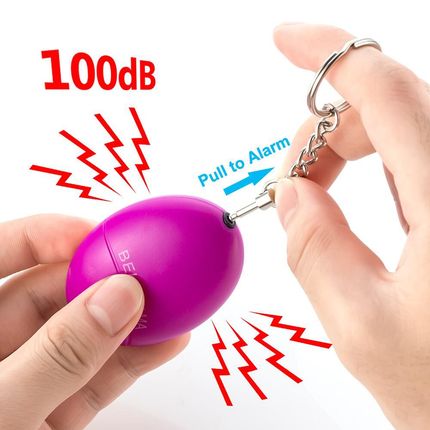 Self Defense Alarm 100dB Egg Shape  Security Protect Alert P