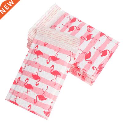 10pcs 125x180mm Flamingo Usable space Teal Poly bubble Maile
