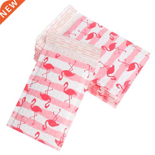 10pcs 125x180mm Flamingo Usable space Teal Poly bubble Maile