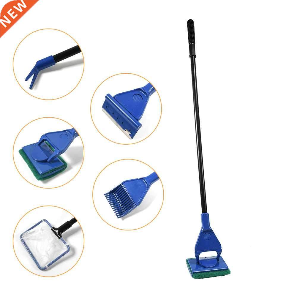 5 In 1 Aquarium Tank Cleaner Net Gravel Rake Algae Scraper