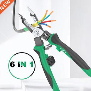 LAOA 6 in 1 Multifunctional Electrician Pliers Long Nose Pli