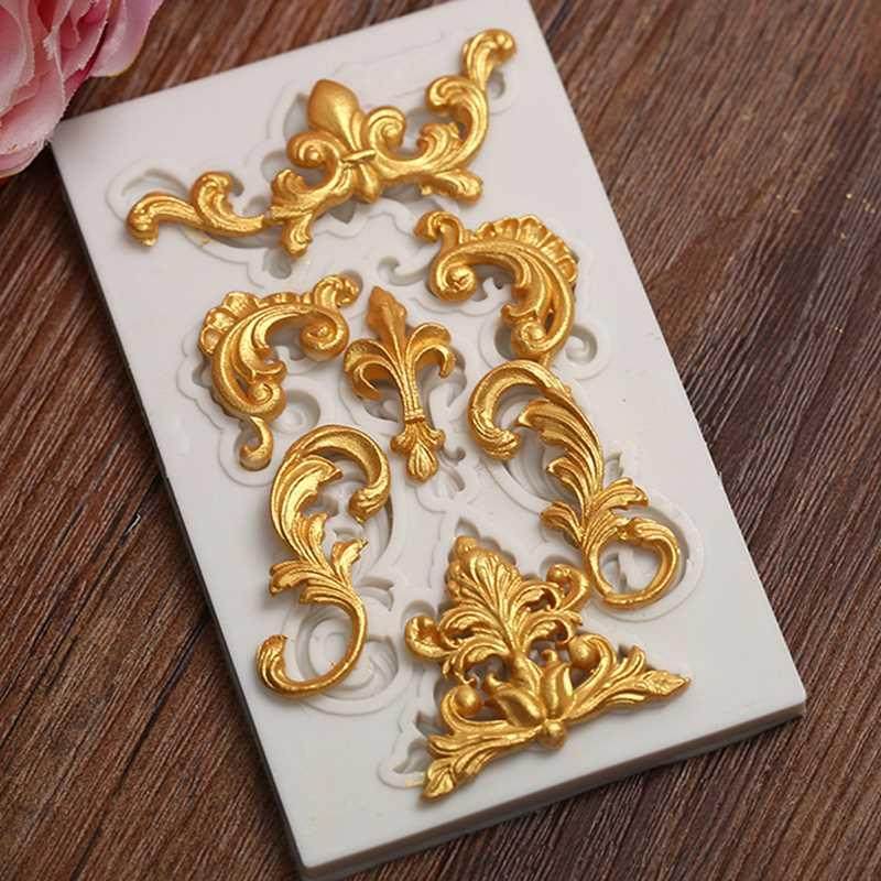 Luyou Lace Vine Border Silicone Resin Molds Cake Decorating - 实物图