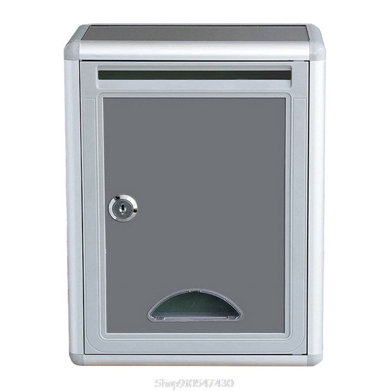 Vintage Aluminum Alloy Lockable Secure Mail Letter Post Box