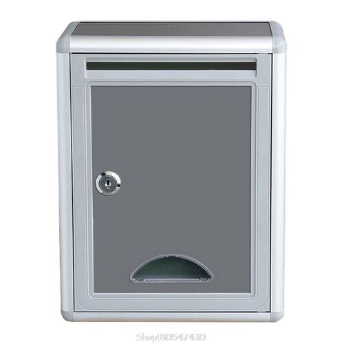 Vintage Aluminum Alloy Lockable Secure Mail Letter Post Box