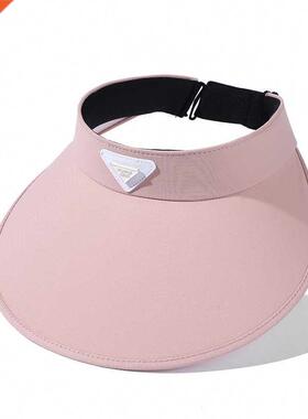 Summer Women Empty Top Hat Korean Triangle Label Decorative