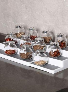 Tier Spice Rack Expandable Step Shelf Cabinet Waterproof K