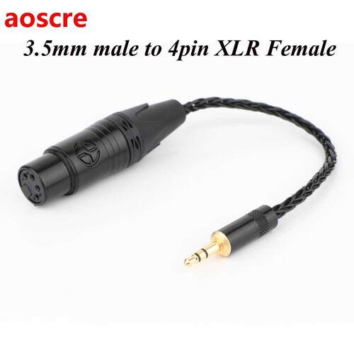 3.5mm Trrs alanced Male to 4-pin XLR alanced Female Headph