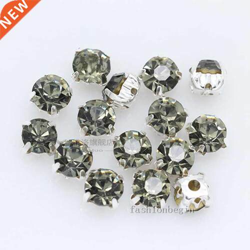 100p 4mm color Sew on crystal glass Rhinestone Diamante jewe