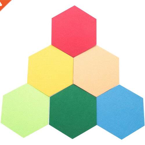 6 Pack Hexagon Felt Pin Board Self Adhesive Bulletin Memo Ph