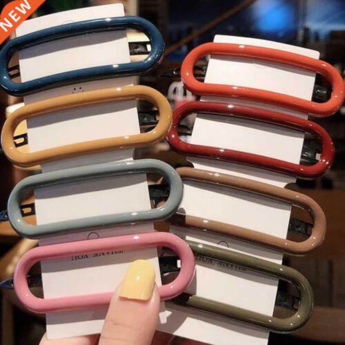 Simple Plastic Large Hair Claw Clip Candy Cor Seamless Pla