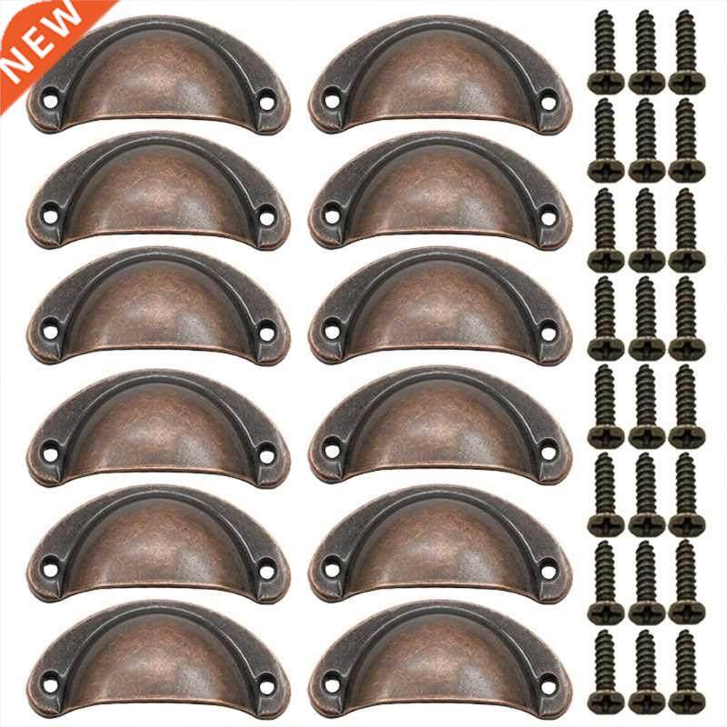 12pcs Antique Iron Kitchen Cabinet Knobs Drawer Handles Kitc