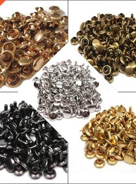 6mm 8mm 100pcs/Set DIY Metal Double Cap Rivets Studs Round R