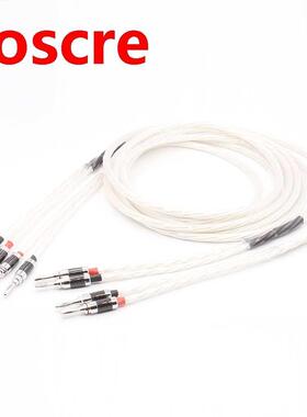 Yter Pair 5N Single crystal silver Plated Audio speaker cabl