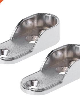 2pcs Wardrobe Clothes Tube Support Closet Rod Pole End Brack