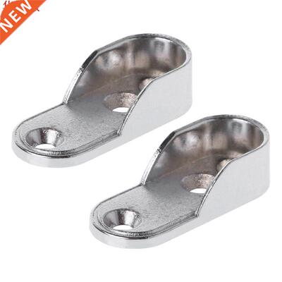 2pcs Wardrobe Clothes Tube Support Closet Rod Pole End Brack