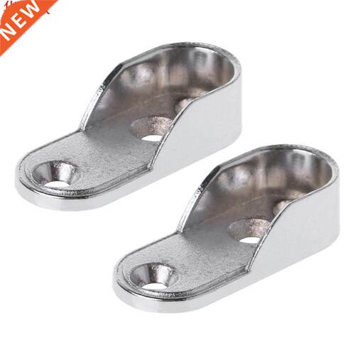2pcs Wardrobe Clothes Tube Support Closet Rod Pole End Brack