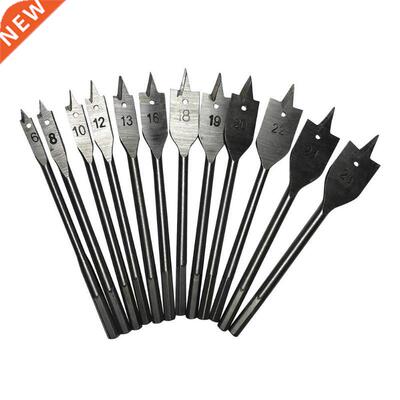 15pcs Full Steel Hex Shank Spade Flat Bit Set for 6-25mm HSS