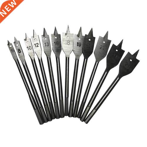 15pcs Full Steel Hex Shank Spade Flat Bit Set for 6-25mm HSS