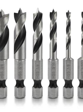 6 Pieces Brad Point Stubby Drill Bit for Home Daily Decorati