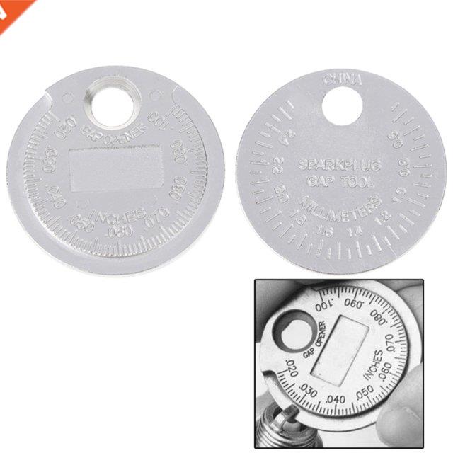 1pc Spark Plug Gap Gauge Measurement Tool Coin- Type 0.6-2.4