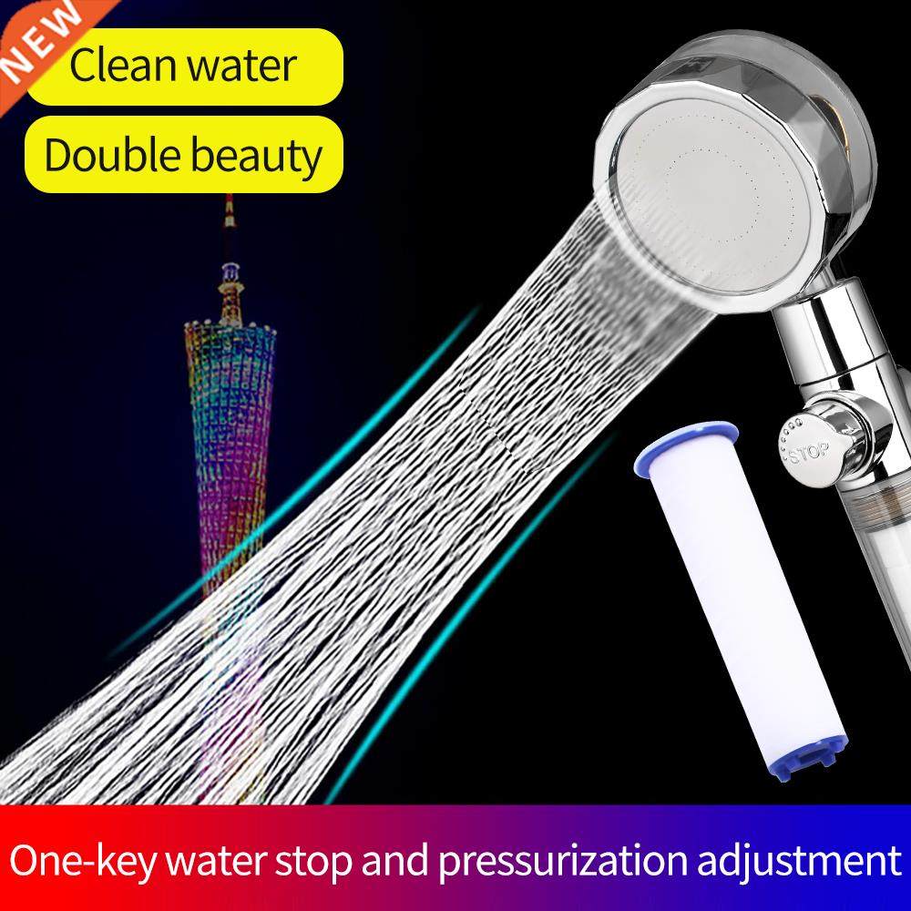 New 2021 Dropshipping Propeller Driven Shower Head with Stop