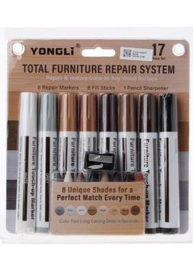 17Pcs Furniture Touch Up Kit Markers & Filler Sticks Woo