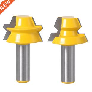 2Pcs Lock Miter Router 22.5 Degree Glue Joinery Router Bit 1