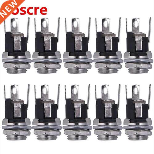 10pcs New DC Power Supply Jack Socket Female Panel Mount Con
