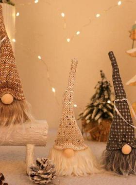 Christmas Forest Old Man With Lamp Pendant Faceless Doll Lum